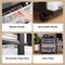 USA 3 Drawer Wide Storage Drawer Cart with Caster Wheels, Plastic Rolling Dresser for Home Closet Bedroom Bathroom Office Laundry Kitchen Craft Room Nursery and School Dorm, Black/Clear